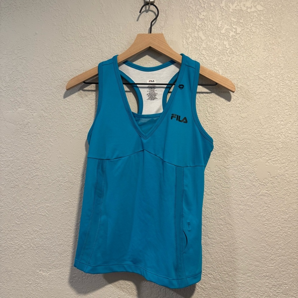 FILA Women's Vibrant Blue/ Turquoise Tank Top